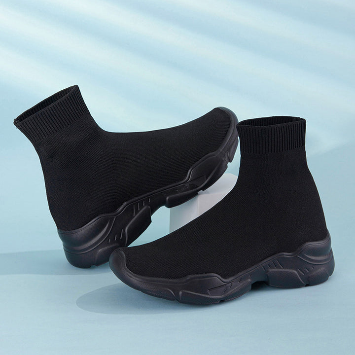 Dame High-Top Sneakers med elastisk strik-overdel Stilla