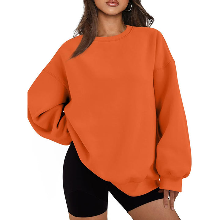 Damer Casual Oversized Sweater med Løs Pasform Skovae