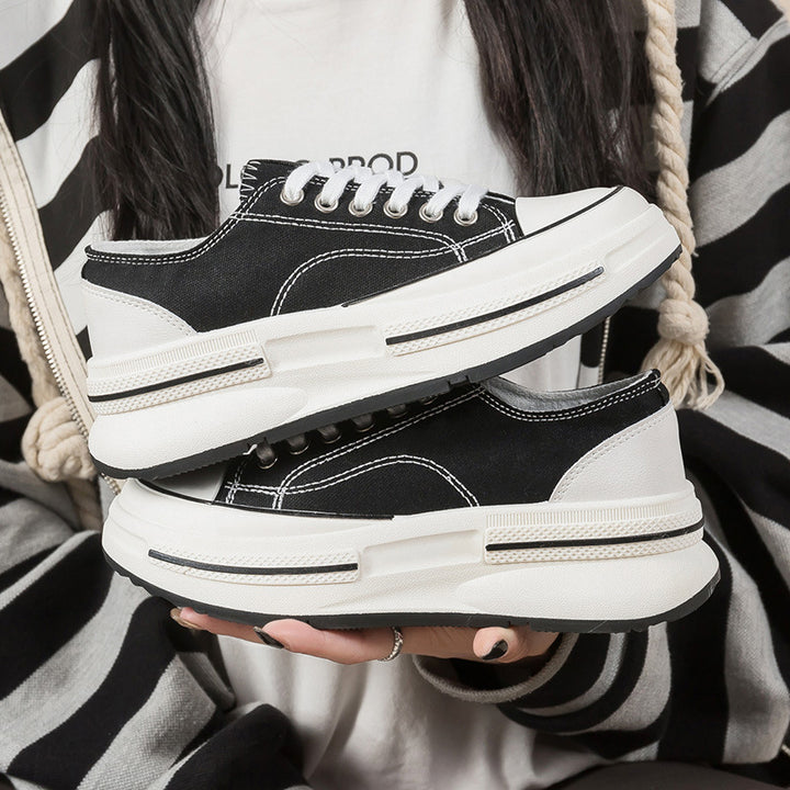 Dame mode sneakers med en dämpende plateau og åndbar overfladestruktur Stilla