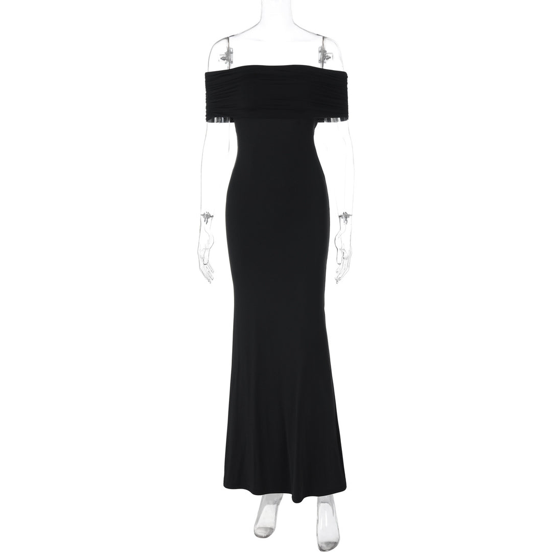 Dame Off-Shoulder Maxikjole med elegant Volangkant Stilla
