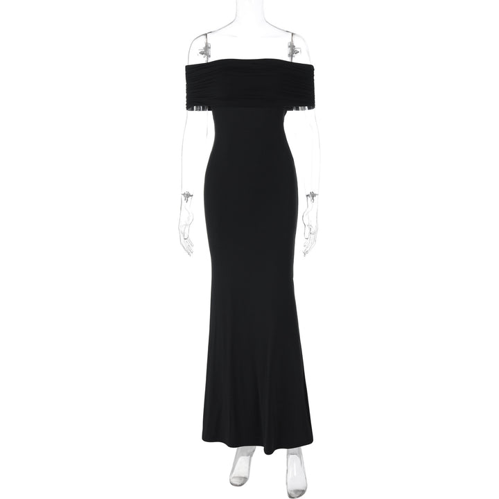 Dame Off-Shoulder Maxikjole med elegant Volangkant Stilla