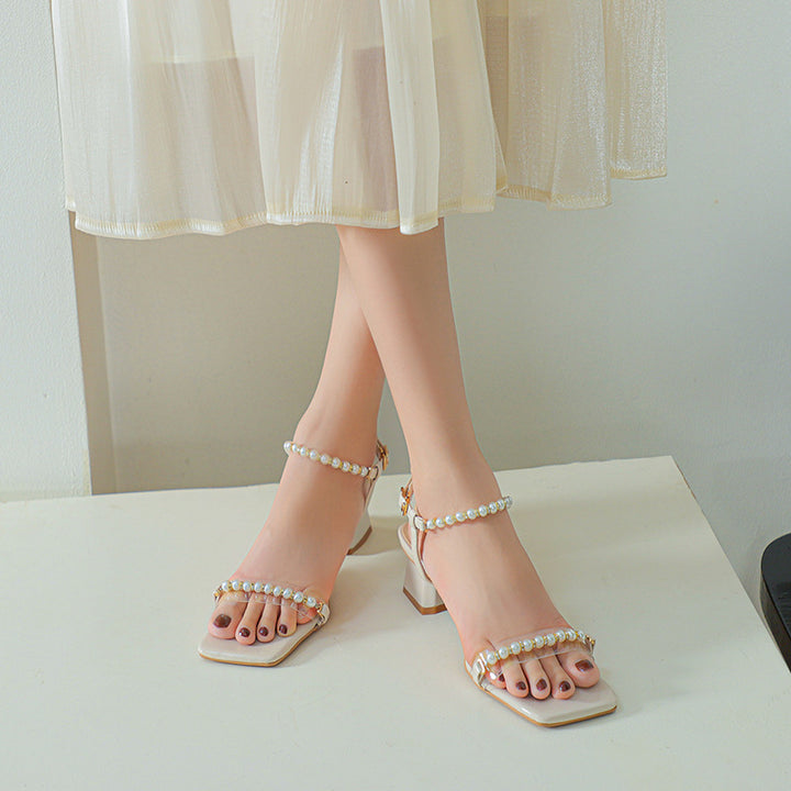 Femme Elegante Blokhæl Sandaler Stilla