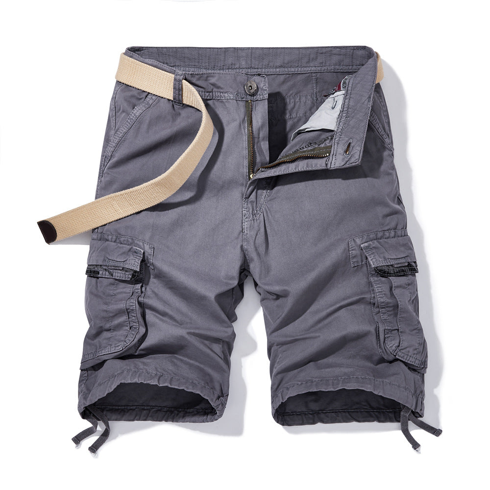 Herrer cargo shorts med alsidige sidelommer og justerbart bælte Stilla
