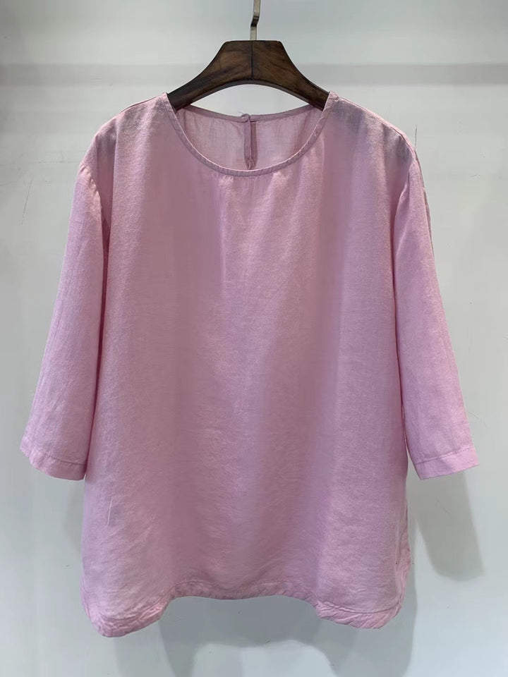 Femme Afslappet Pasform Linned blouse Stilla