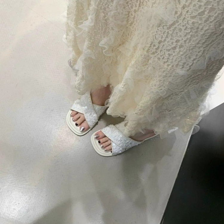 Dame Glitrende Sandaler med moderne Remdesign Stilla