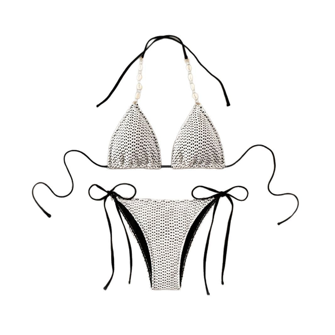 Dame Triangel-Bikini med muslingedetaljer Skovae
