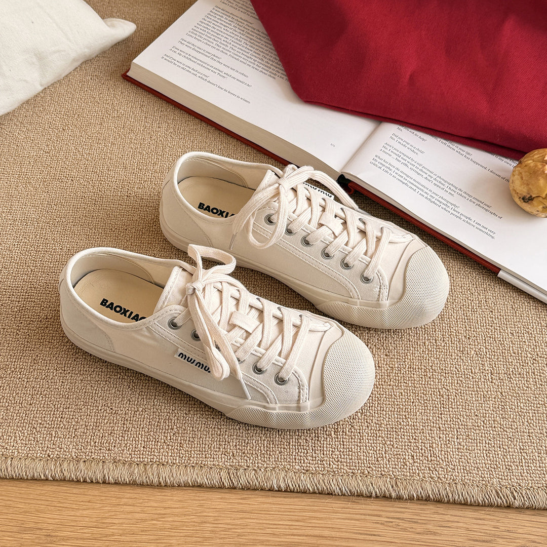 Femme Casual Snørebånd Canvas Sneakers Stilla