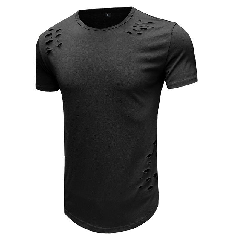 Herrer moderne T-shirt med detaljerede ribber Stilla