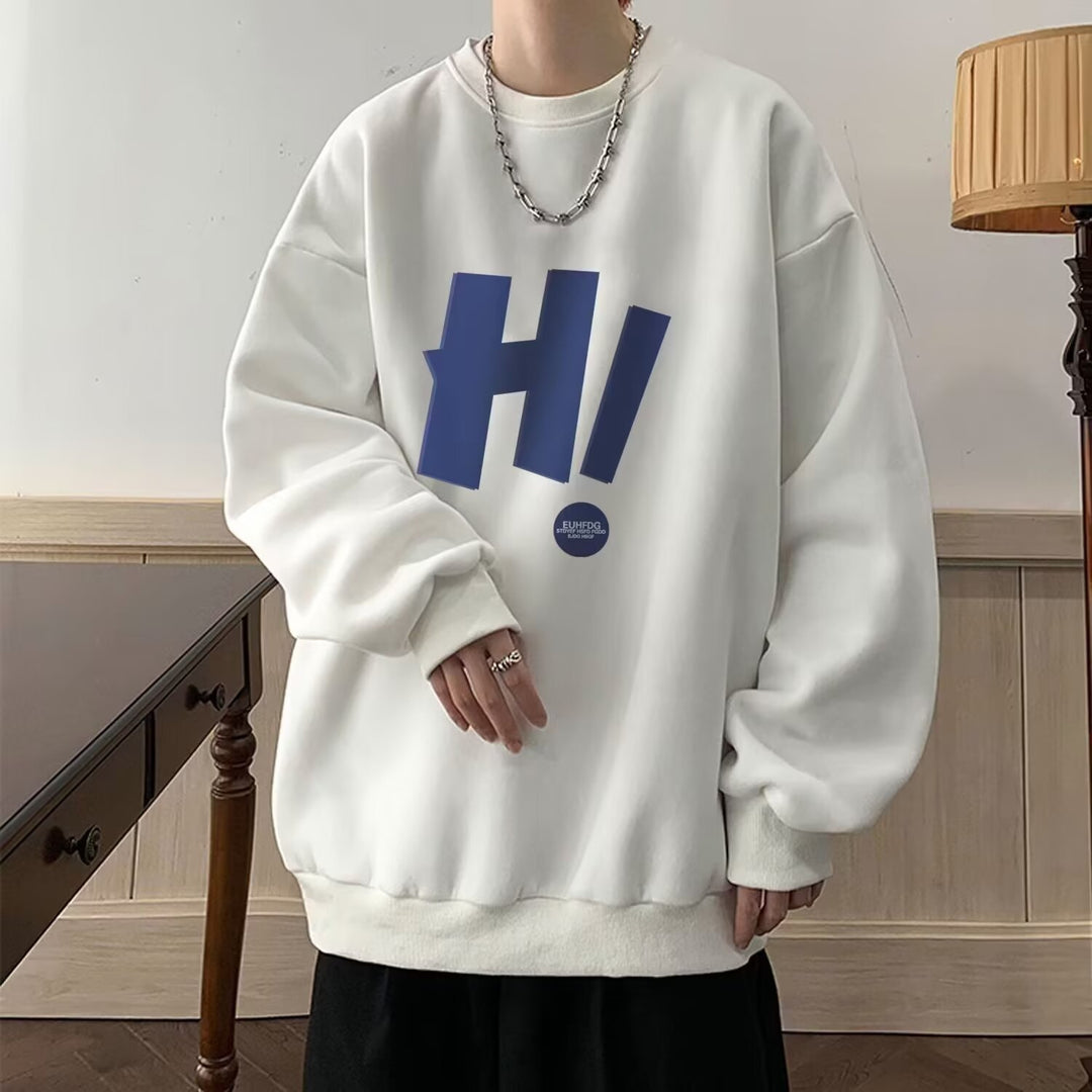 Dame afslappet sweatshirt med løs pasform og kreativt grafikdesign Stilla