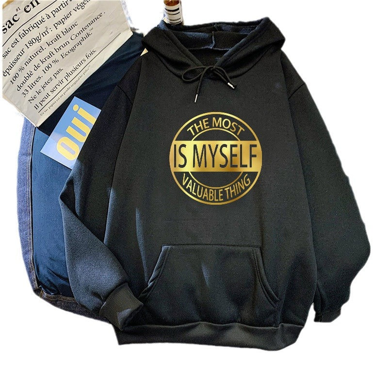 Kvinders hoodie med inspirerende tekst Skovae