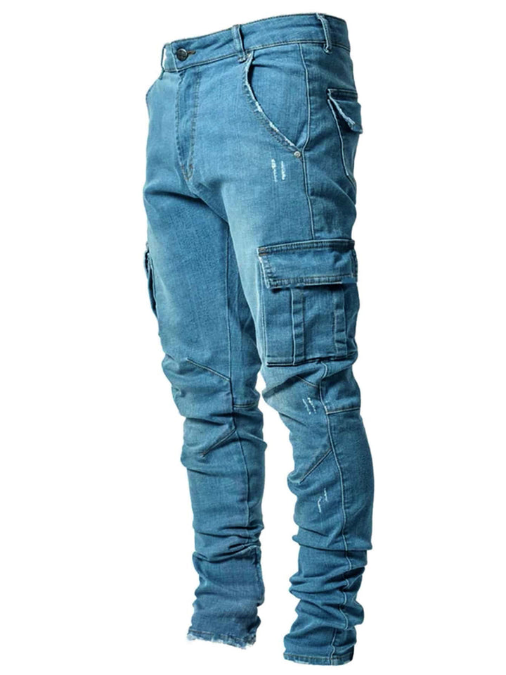 Herrer Cargo-bukser med fashionable lommer og smal pasform Stilla