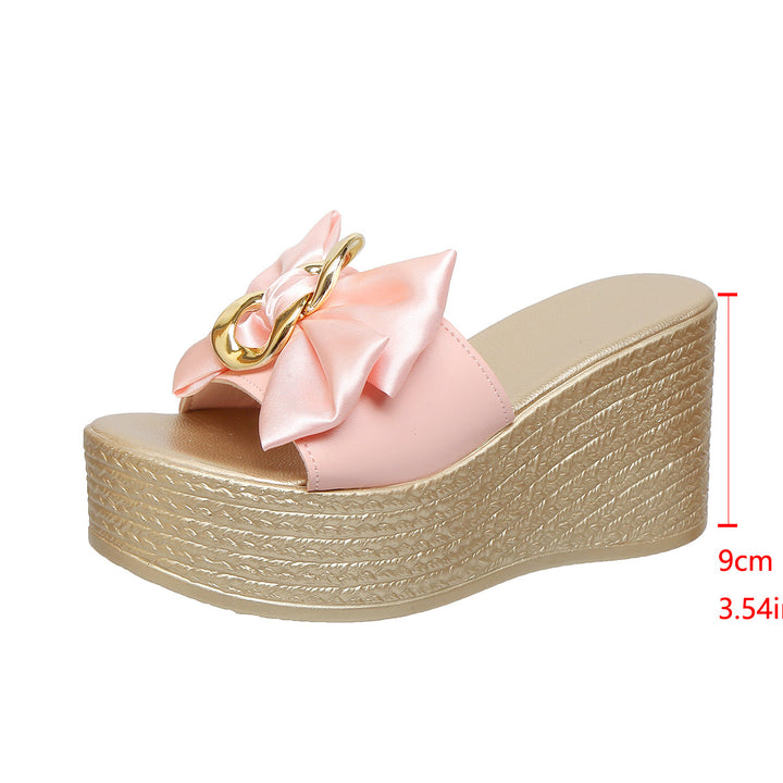Dame Plateau-Sandaler med raffineret bånd-design og gyldne accenter Stilla