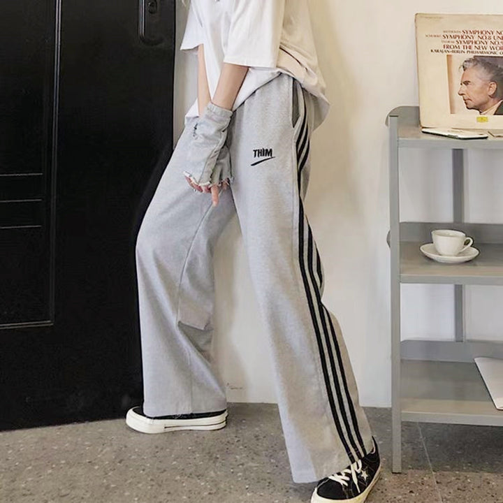 Kvindernes sporty casual bukser med moderne striber Stilla