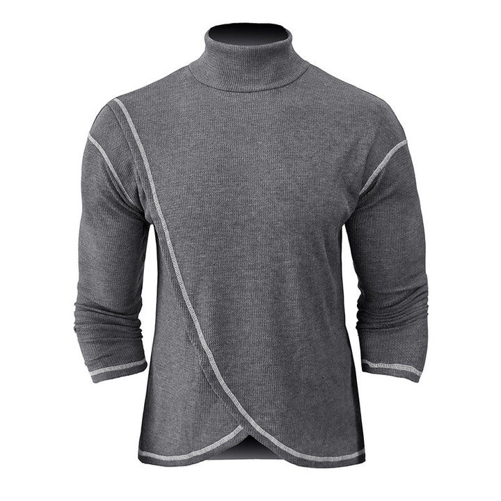 Herrer Ståkrave Pullover med kontrasterende kanter Stilla