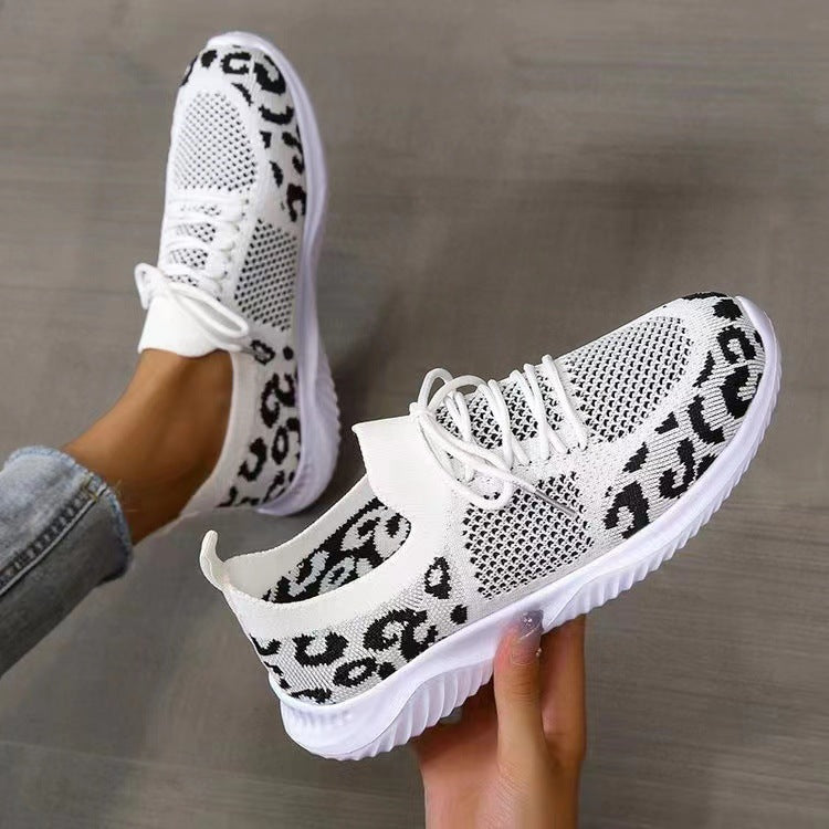 Dame Let Sport-Sneakers med attraktive Leopardmønstre Stilla