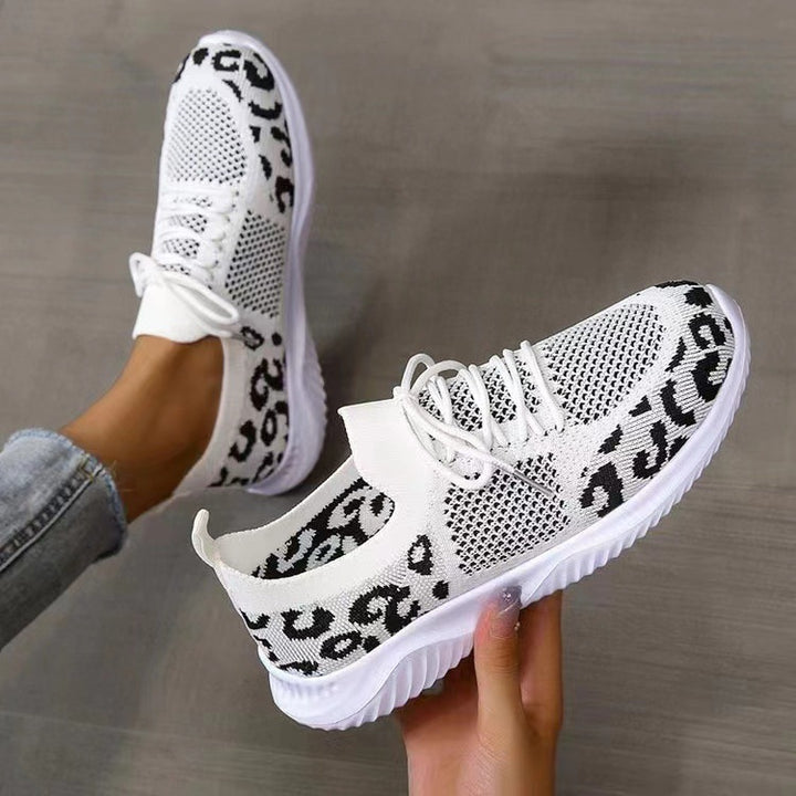 Dame Let Sport-Sneakers med attraktive Leopardmønstre Stilla