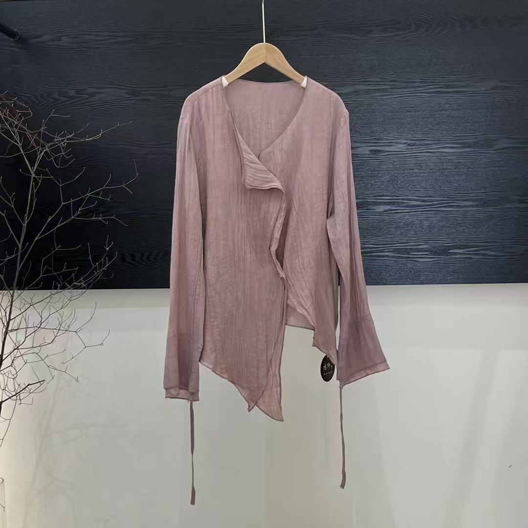 Femme Let lagbluse med åbent forrestykke Stilla