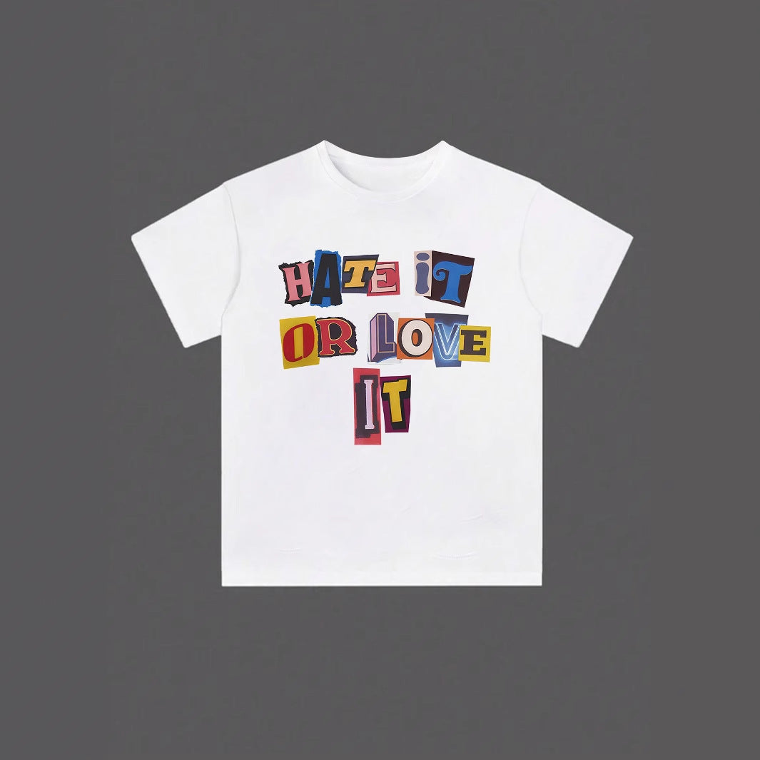 Dame T-shirt med iøjnefaldende skrift og løs pasform Skovae