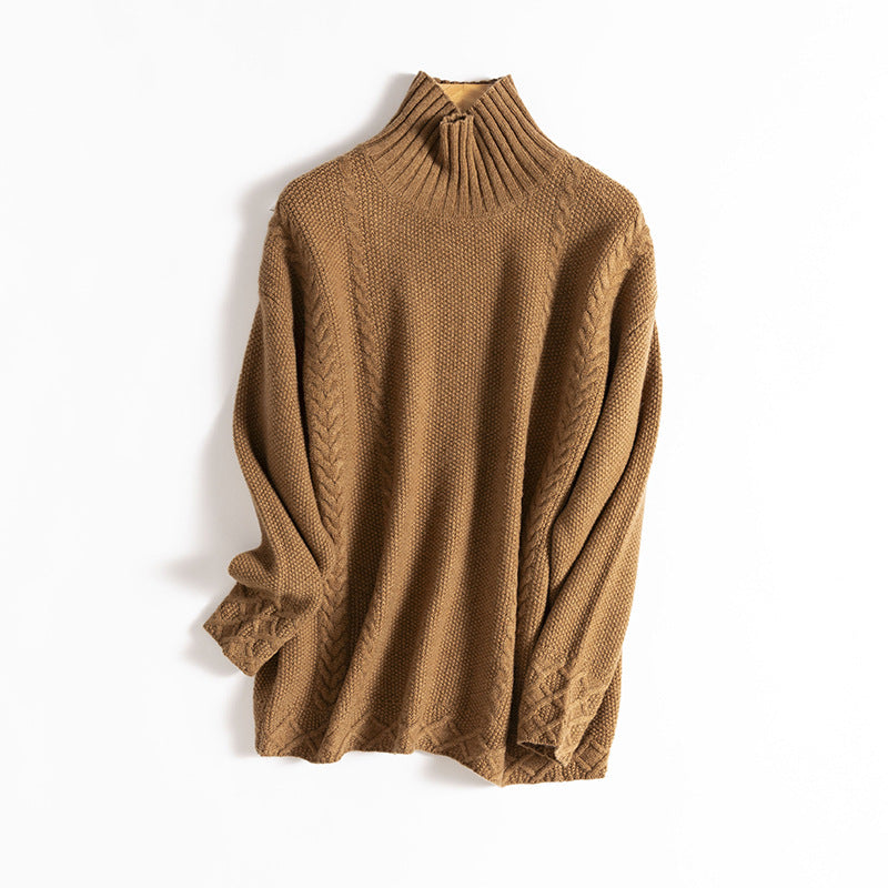Femme Chunky Strik Høj Hals Sweater Stilla