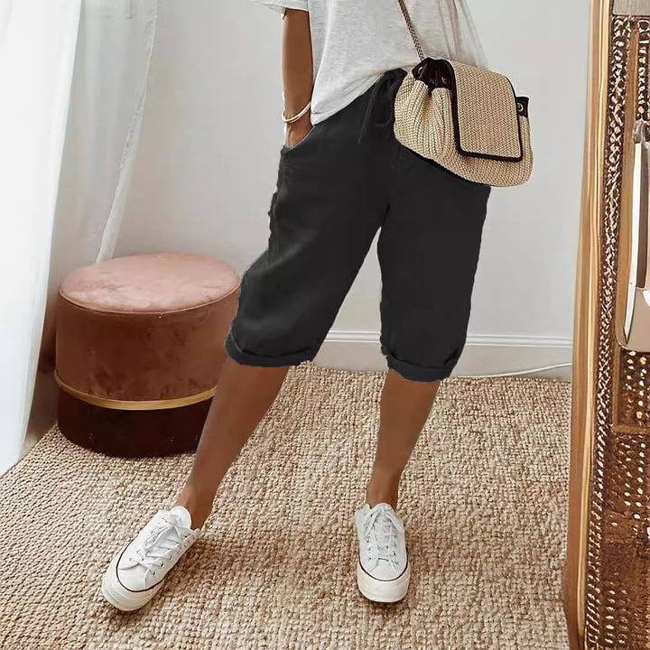 Damer Luftige Linned Shorts Stilla