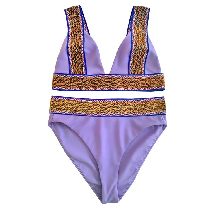 Dame bikini top og bund med dekoreret kant Stilla