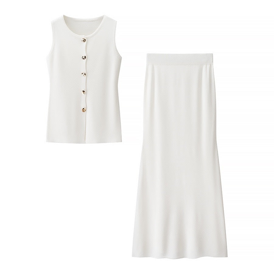 Femme Elegant To-delt Maxi Nederdel Sæt Stilla