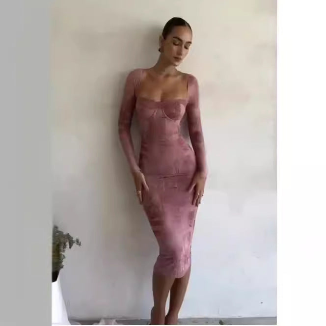 Stilla | Stropløst Spidslangt Bodycon-Kjole