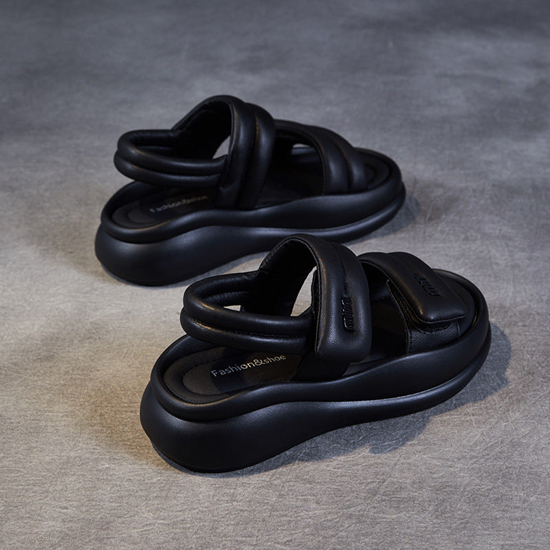 Dame polstrede slide-sandaler med justerbare remme Stilla