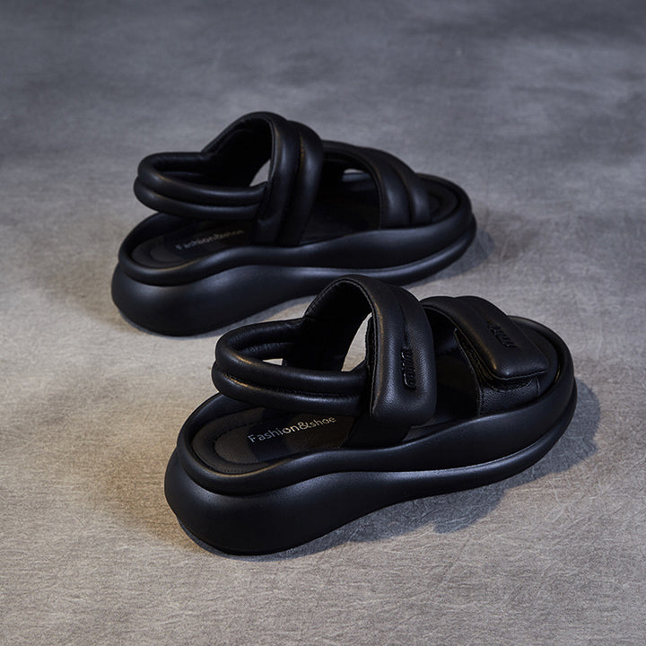 Dame polstrede slide-sandaler med justerbare remme Stilla