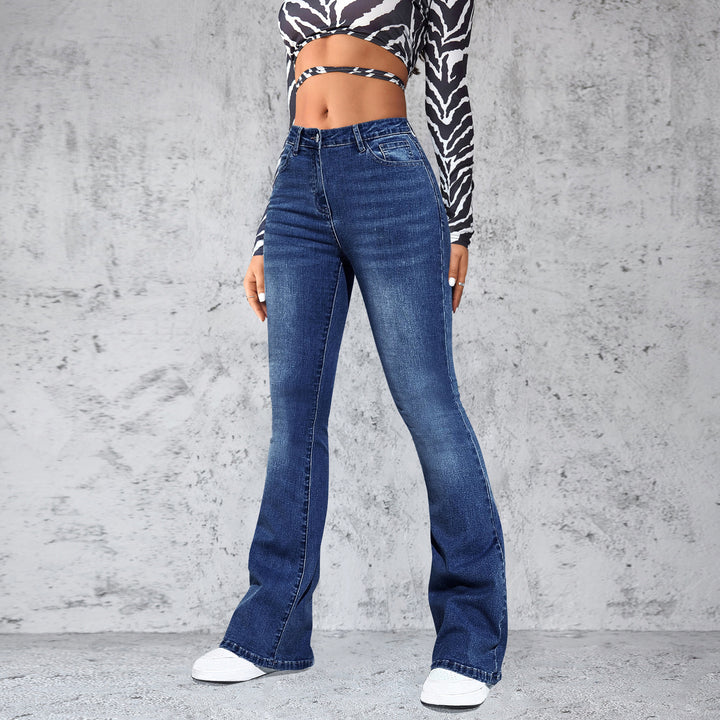 Dame Flared Jeans med høj skåret talje og formende snit Stilla
