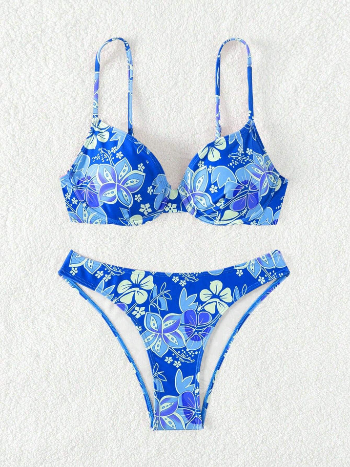 Dame blomster mønster bikini sæt Stilla