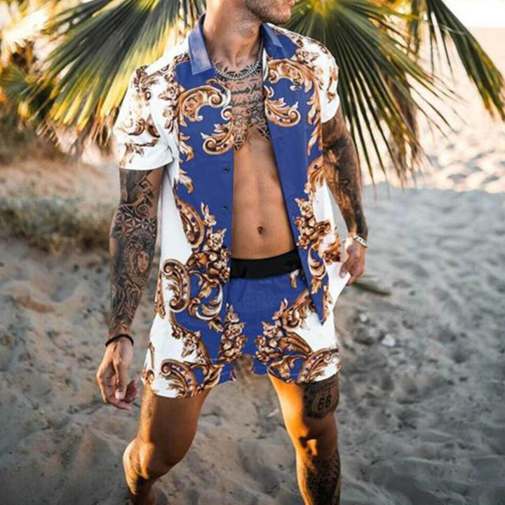 Herre Floral Mønstret Casual Sommer Sæt Stilla