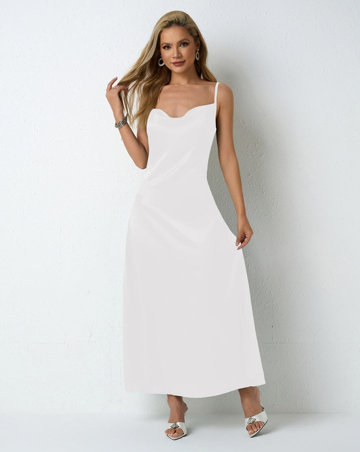 Dame Elegant maxikjole med smart halterneck-look Skovae