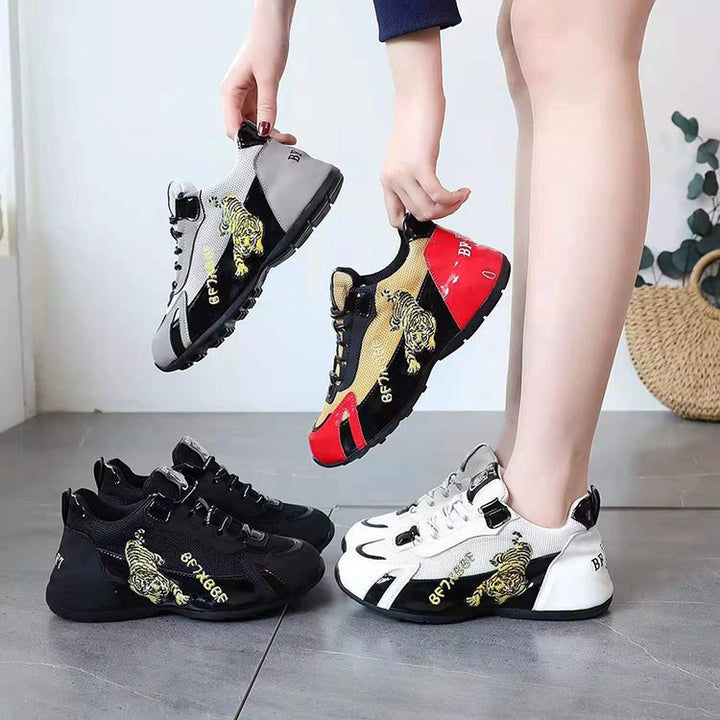 Dame mode sneakers med dyremotiv og åndbart overmateriale Stilla