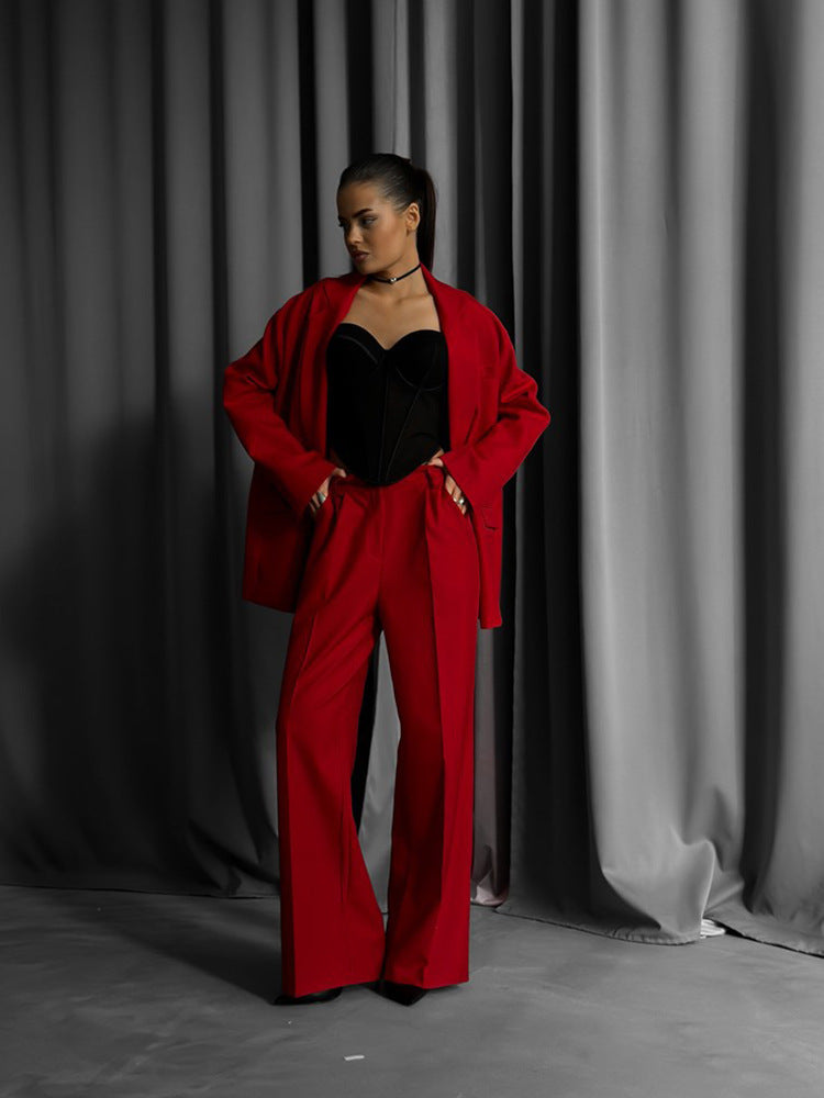 Damer elegant blazer-sæt med løs pasform Stilla