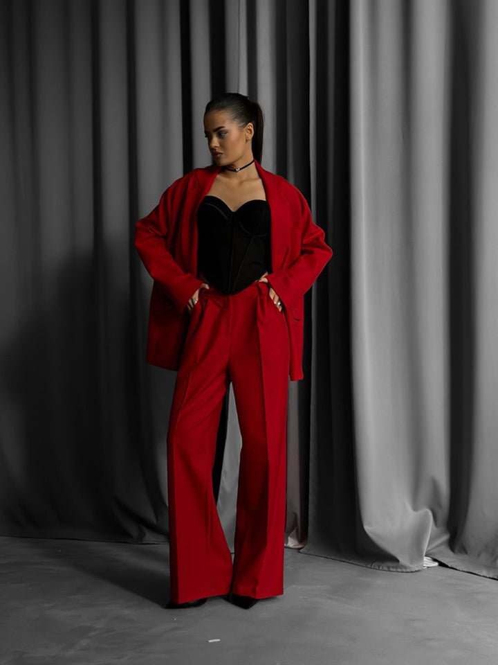 Damer elegant blazer-sæt med løs pasform Stilla