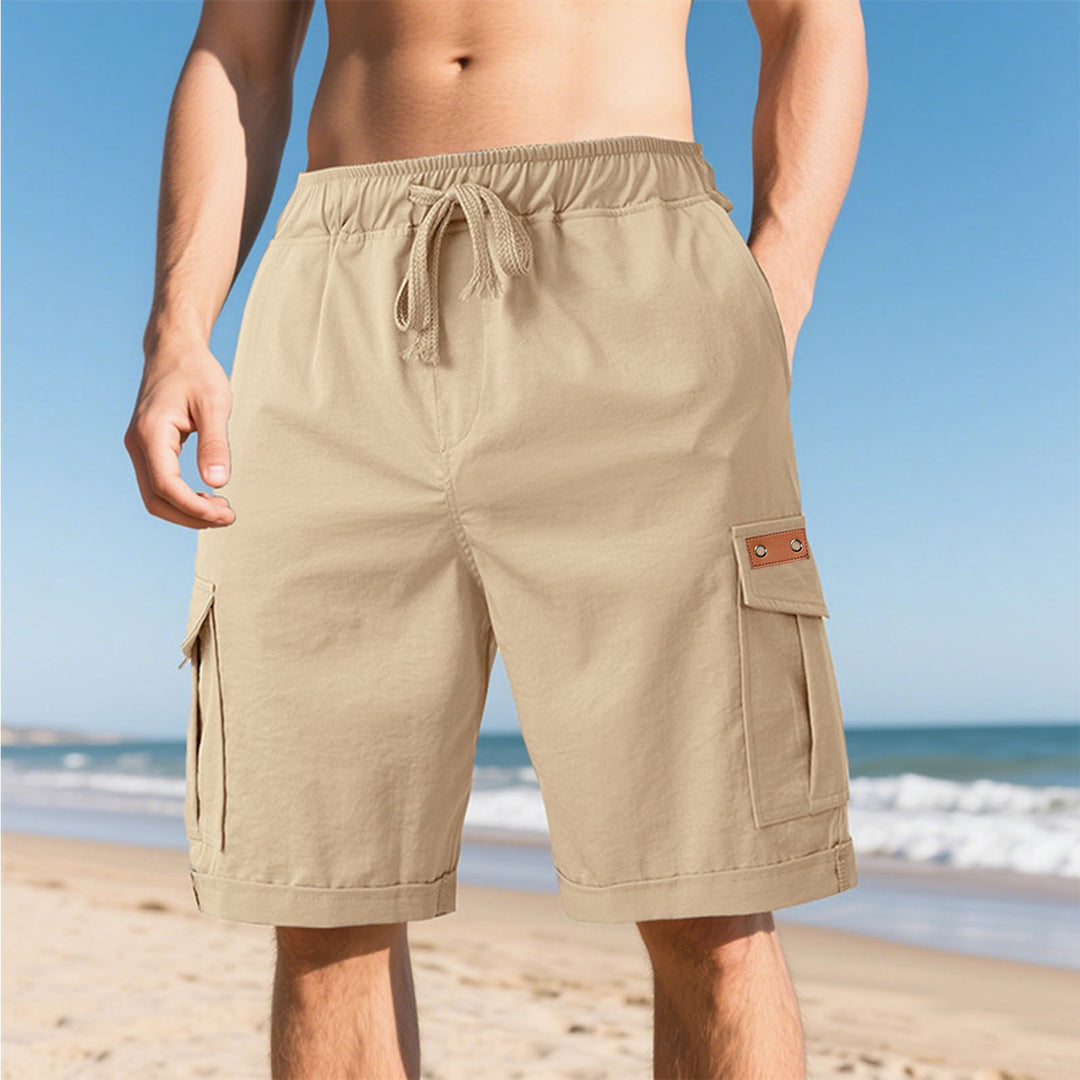 Herrer moderne Cargo-shorts med praktiske sidelommer og elastisk talje Stilla