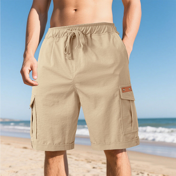 Herrer moderne Cargo-shorts med praktiske sidelommer og elastisk talje Stilla