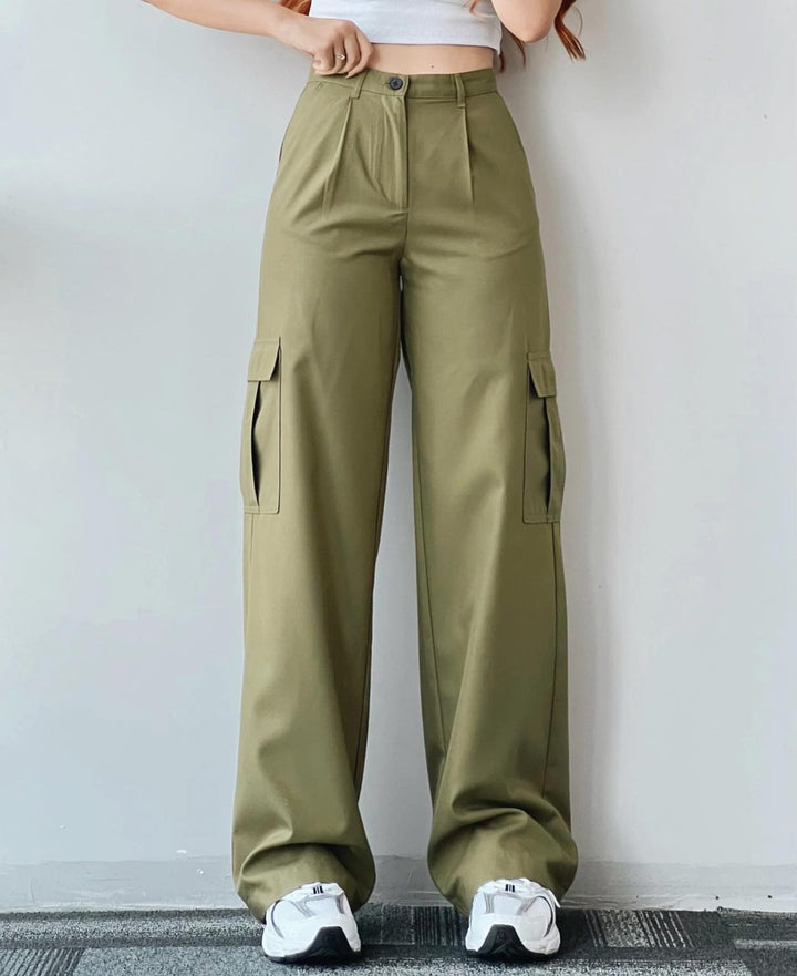 Dame Cargo-bukser i moderne High-Waist snit Stilla