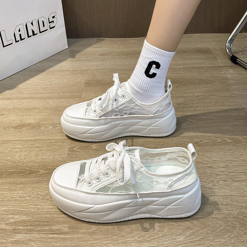 Dame Plateausneakers med gennemsigtigt netdesign Stilla