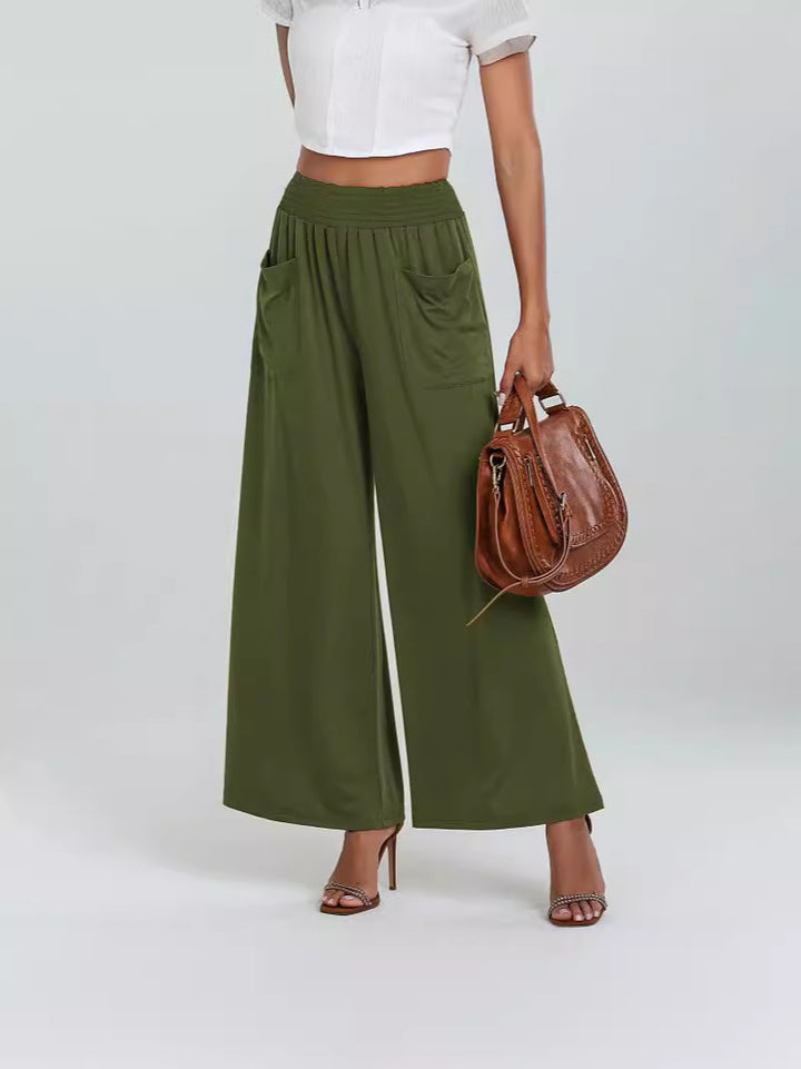 Dame Behagelig Culotte med Elastisk Talje og Lommer Stilla