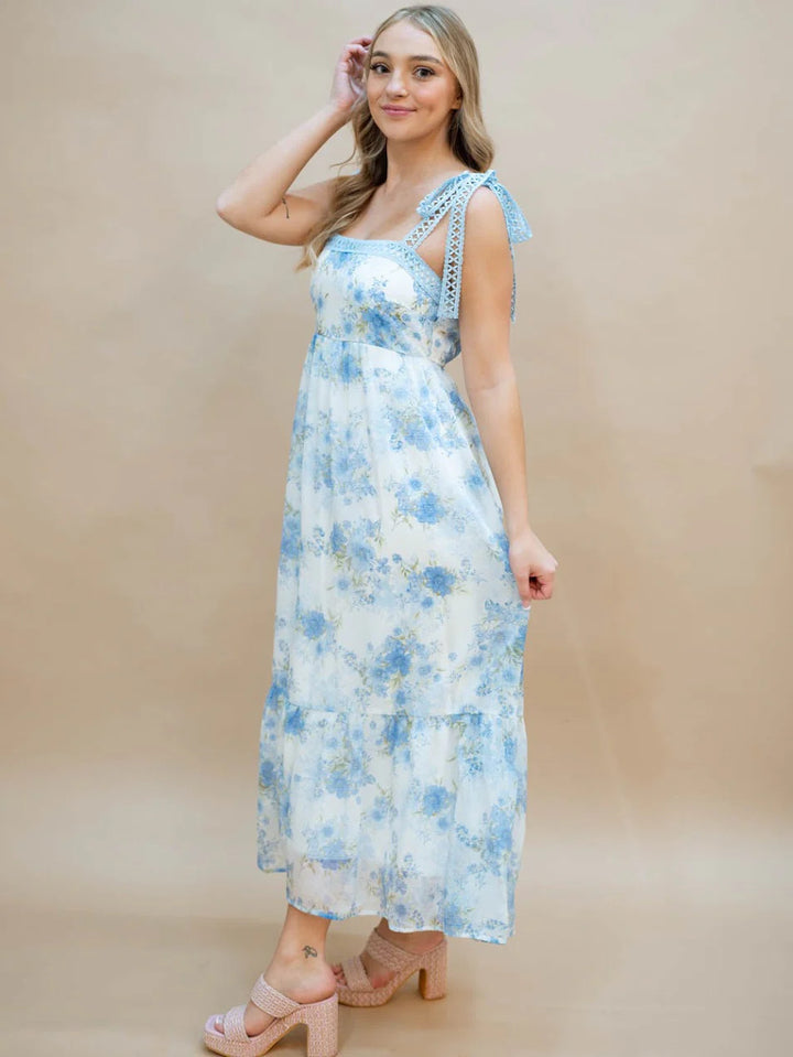 Dame Bohemian Blomsterkjole Maxi med Spaghetti-stropper Stilla
