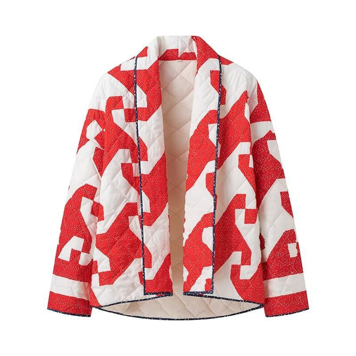Dame Foret Patchwork-Jakke i moderne design Stilla