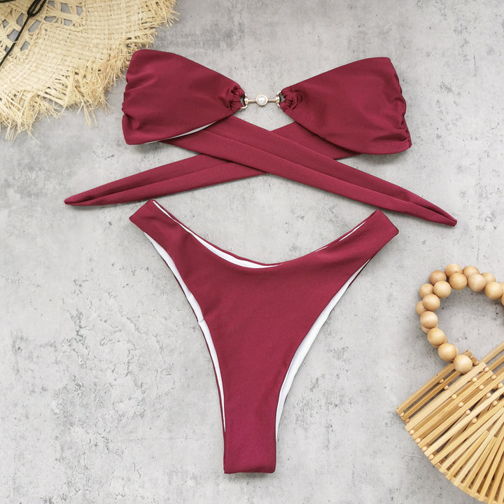 Dame bikini-sæt med smart bindebånd og moderne design Stilla