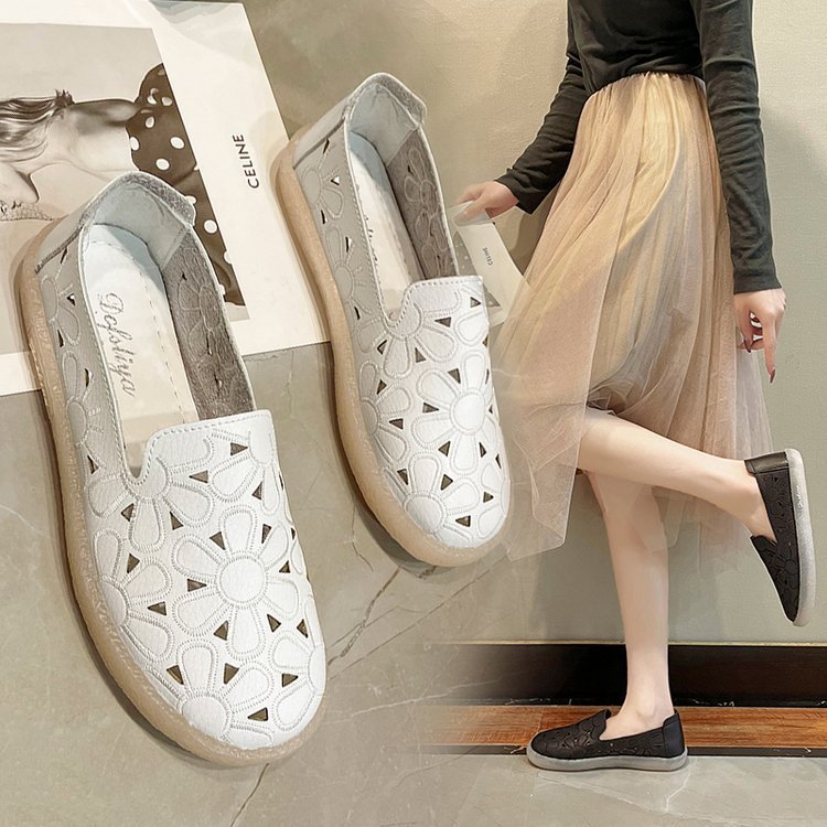 Dame Slip-On Sko med blomstret design og skridsikker sål Stilla