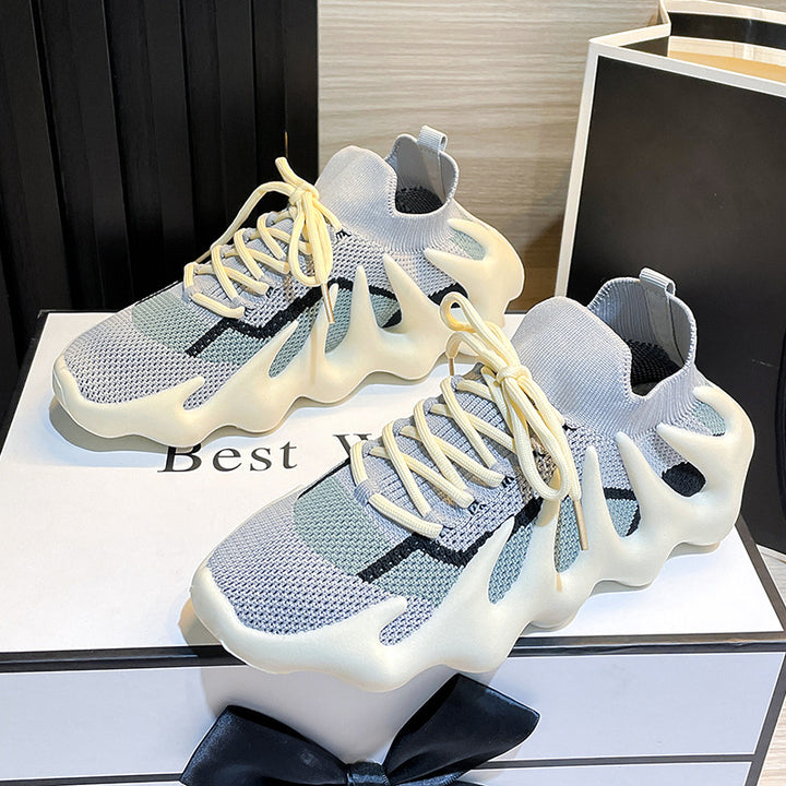 Dame High-Top Sport Sneakers med unikt såldesign Stilla