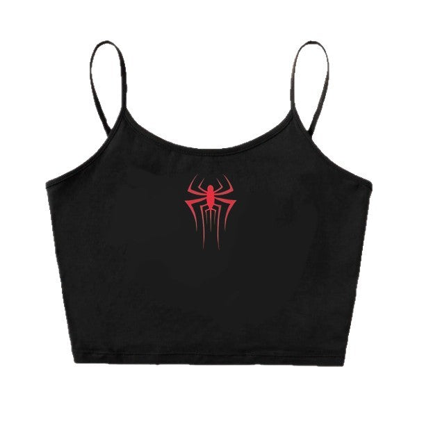 Dame Crop-Top med kreativt hjerte-design Skovae