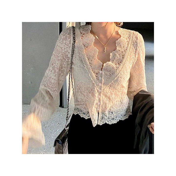 Femme Delicate Spidsoverlæg Bluse Stilla