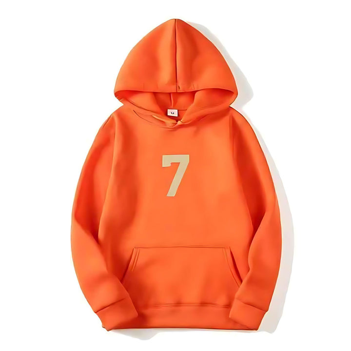 Kvinders hoodie med sporty design og numerisk print Skovae