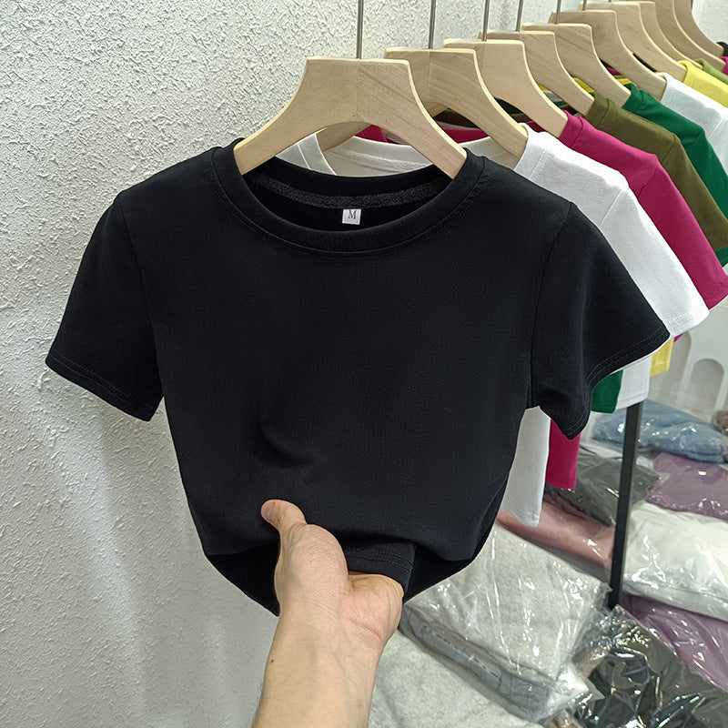 Femme Classic Rundhættes Bomulds-T-shirt Stilla